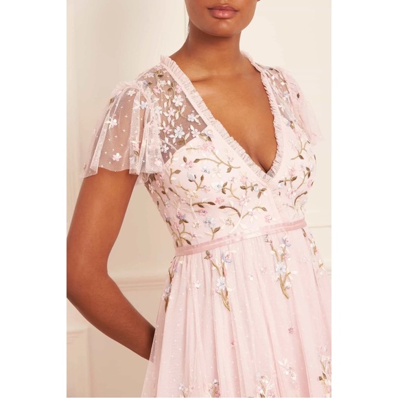 Needle and Thread Blush Pink Cap Sleeve Gown - Picture 2 of 8